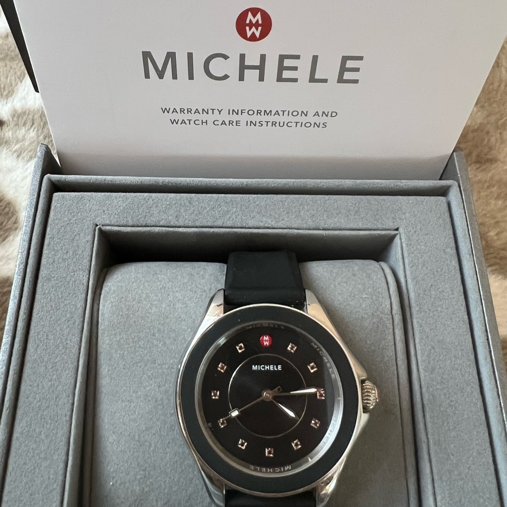 Michele Cape Topaz Jelly Wrist Watch - Pink stones